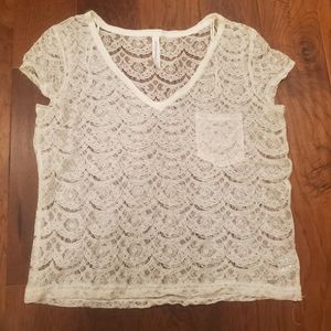 Aeropostale lace short sleeve shirt